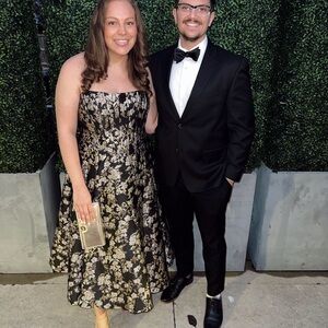 Premier Amour Black and Gold Dress